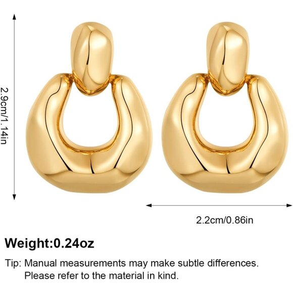 Women's Statement Retro Hoop Dangle Earrings Multiple Styles Jewelry Modern Look - Picture 4 of 6